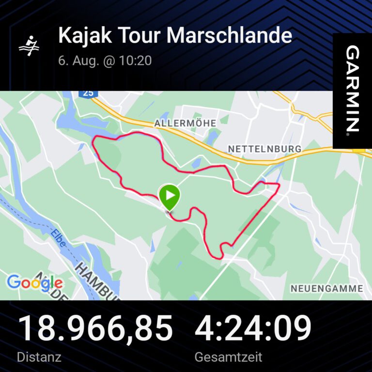 Karte der Kajak Tour Marschlande