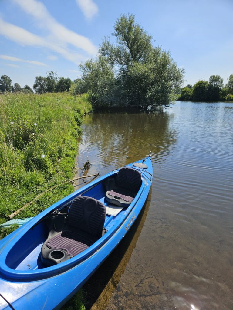 Pause an der Dove Elbe nach 12km