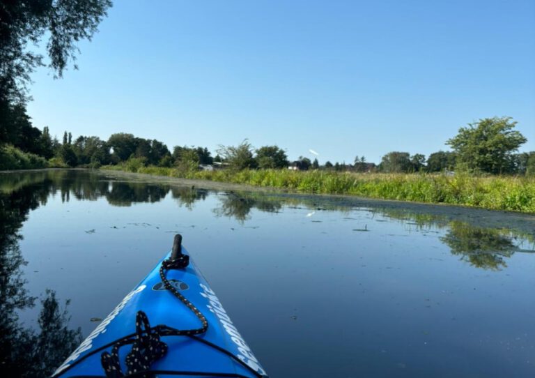 Start mit dem Kajak auf der Gose Elbe